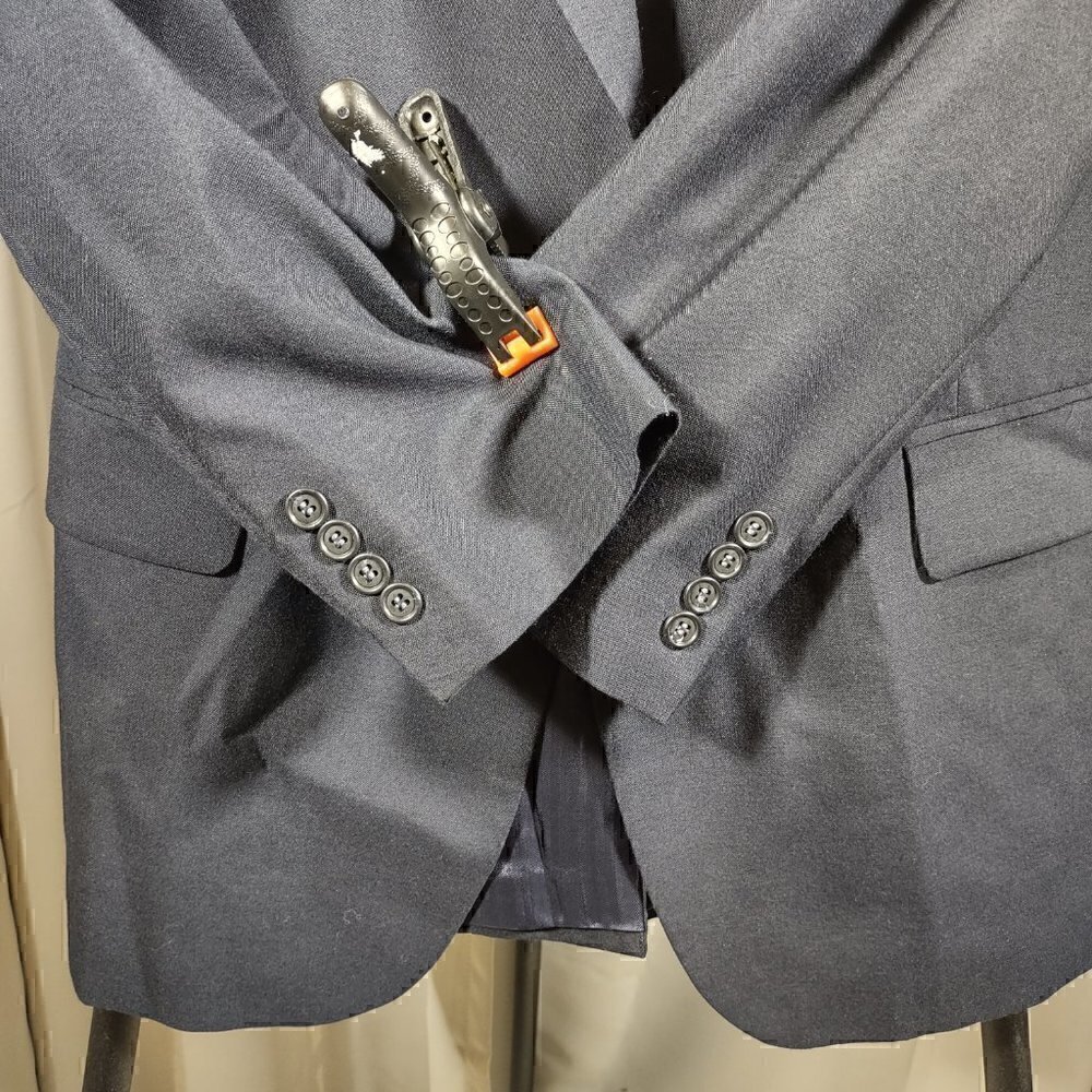 STANLEY BLACKER Men Size 44L Dark Blue Blazer - Picture 6 of 9